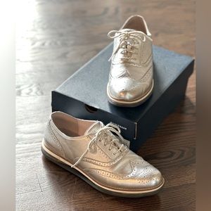 Cole Haan Silver Oxfords